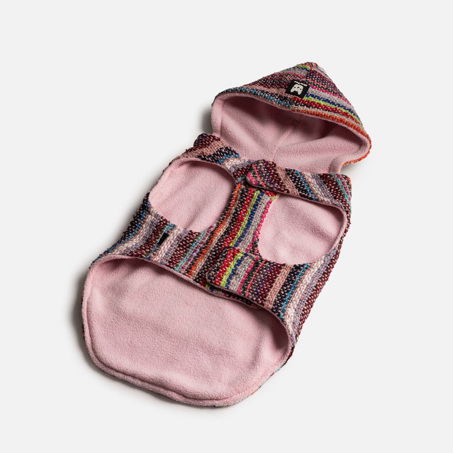 Baja Dog Poncho – Stylish & Cozy Pink Dog Jacket with Poop Bag