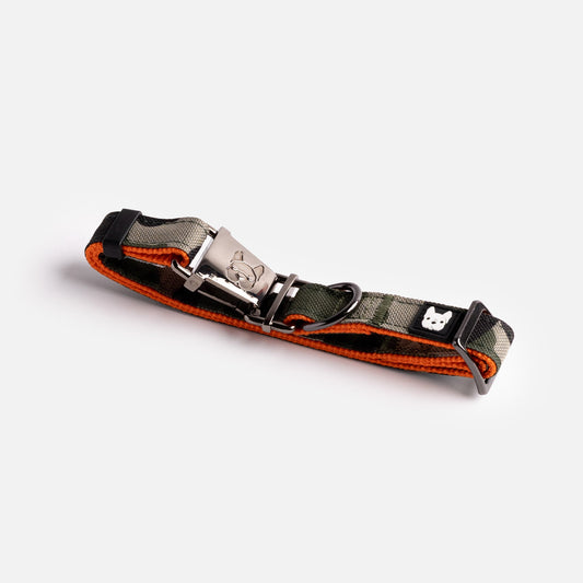 Camo Dog Collar – Durable Adjustable Collar with Patented Metal