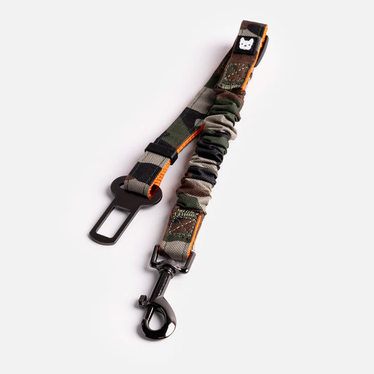 Camo Car Dog Seat Belt Buckle – Adjustable, Safe & Secure Travel